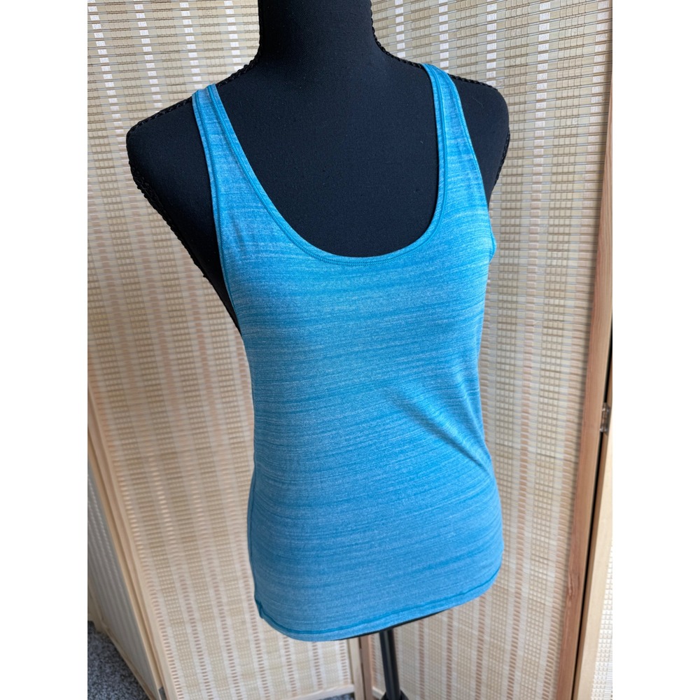 Lululemon Blue Space Dye Braided‎ T-Back Tank Top Yoga Athletic Women Size 6